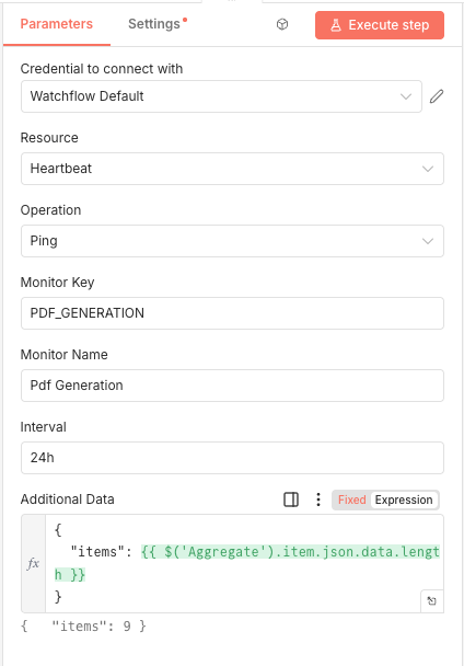 n8n workflow structure with watchflow monitoring